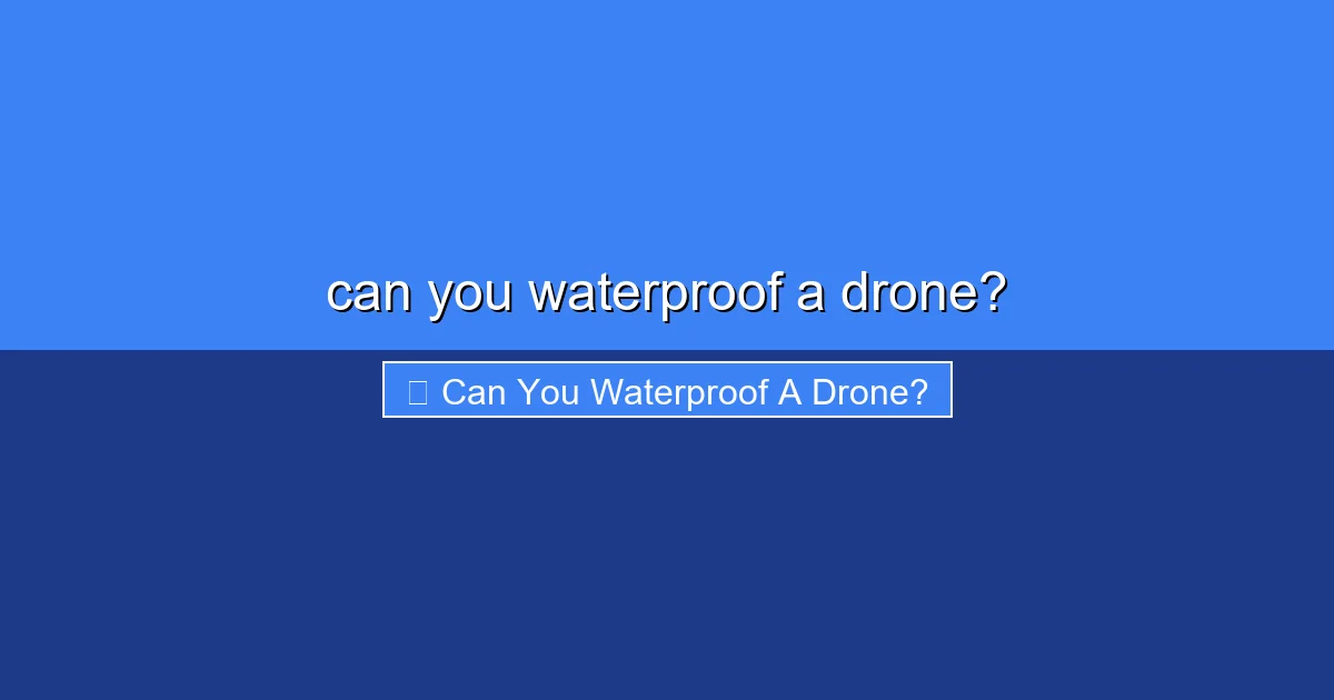 Featured image for can you waterproof a drone?