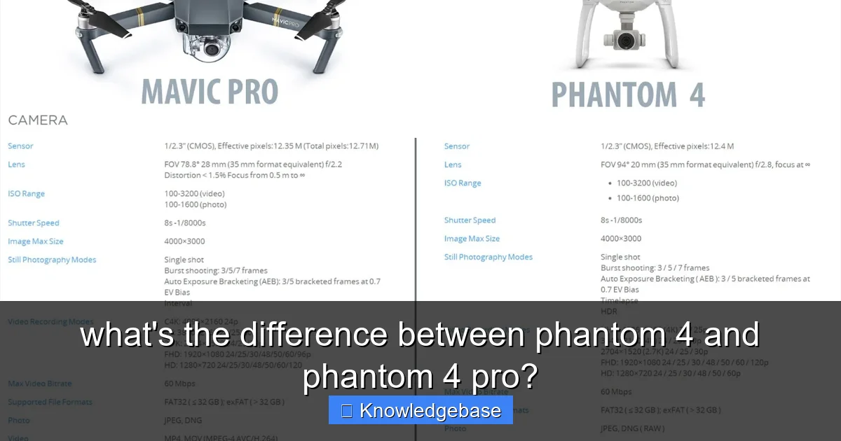 what's the difference between phantom 4 and phantom 4 pro? - content1 visual guide