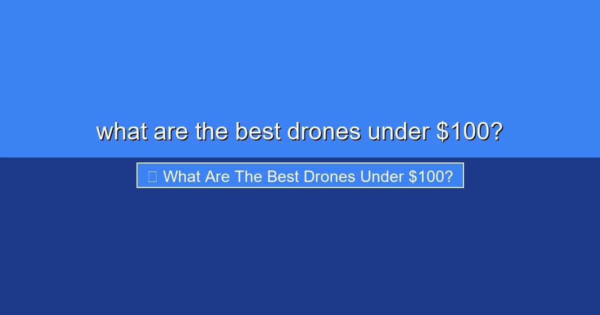 Featured image for what are the best drones under $100?