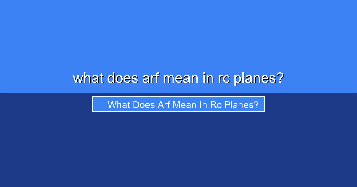 Featured image for what does arf mean in rc planes?