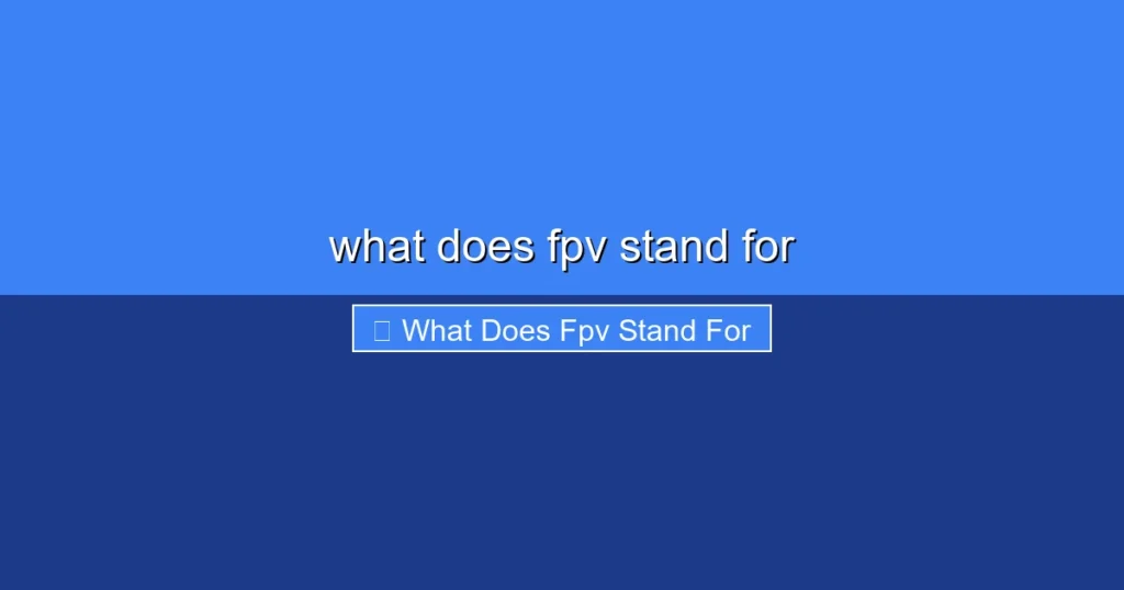 Featured image for what does fpv stand for