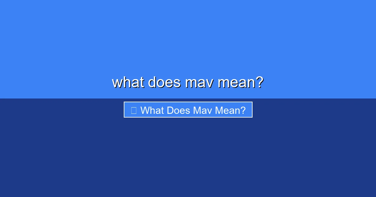 Featured image for what does mav mean?