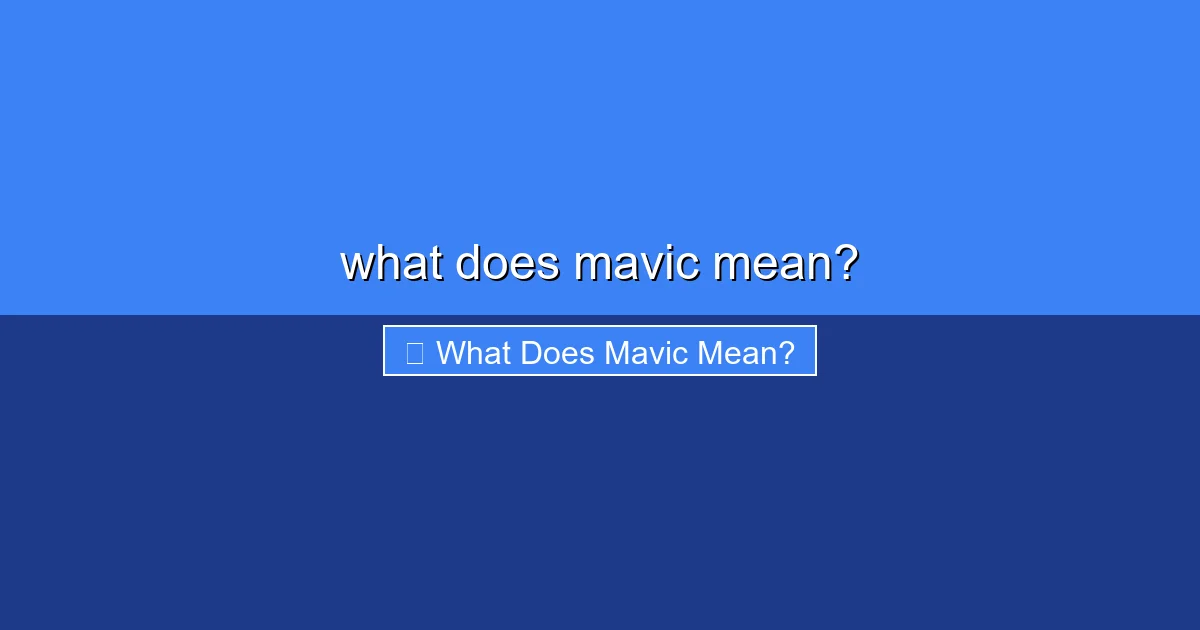 Featured image for what does mavic mean?