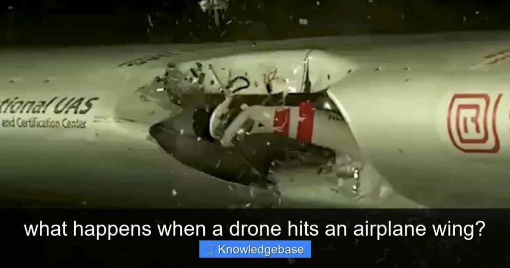 Featured image for what happens when a drone hits an airplane wing?