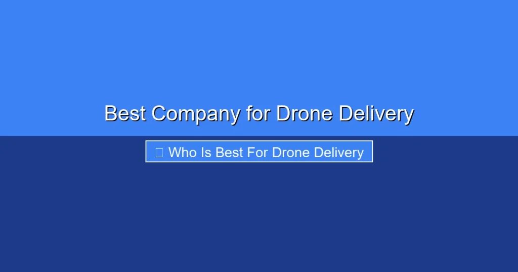 Featured image for Best Company for Drone Delivery